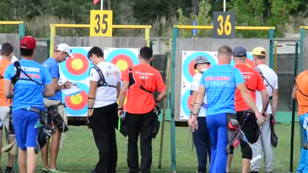 Lviv Ukraine September 2019 Participants Fifty Sixth International Archery Competitions — 图库视频影像