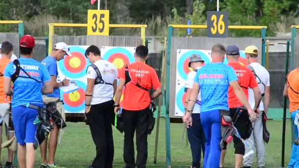 Lviv Ukraine September 2019 Participants Fifty Sixth International Archery Competitions — Stockvideo