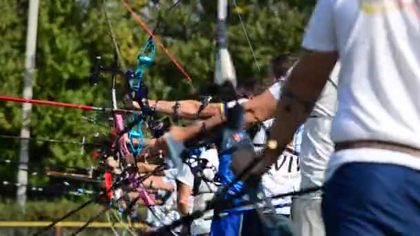 Lviv Ukraine September 2019 Participants Fifty Sixth International Archery Competitions — Stok video
