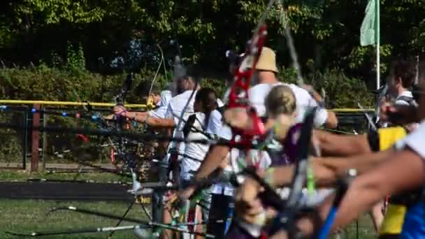 Lviv Ukraine September 2019 Participants Fifty Sixth International Archery Competitions — Wideo stockowe