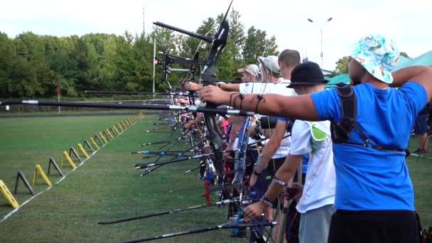 Lviv Ukraine September 2019 Participants Fifty Sixth International Archery Competitions — Wideo stockowe