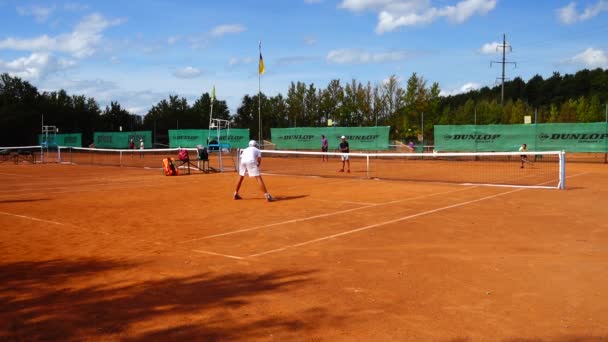 Lviv Ukraine September 2019 Tennis Players Play Tennis — Stockvideo