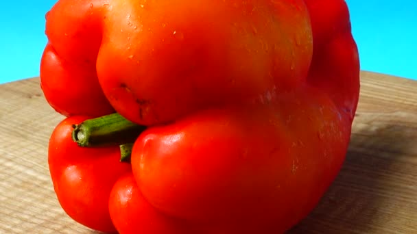 Paprika Süß Schießen Der Bewegung — Stockvideo