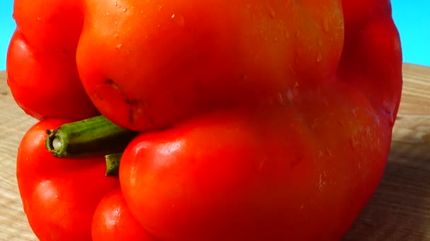 Söt Röd Paprika Fotografering Rörelsen — Stockvideo