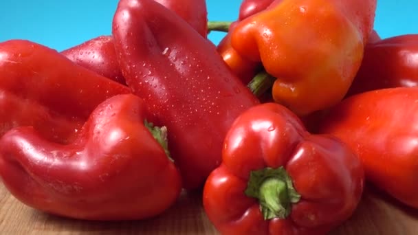 Söt Röd Paprika Fotografering Rörelsen — Stockvideo