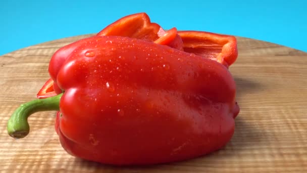 甜红辣椒 运动中的射击 — 图库视频影像