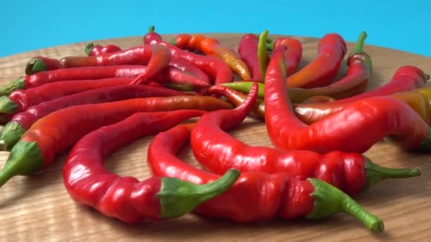 Red Chilli Pepř Střelba Hnutí — Stock video