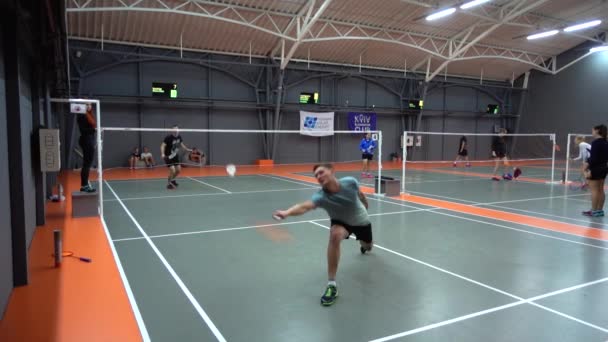 Lviv Ukraine November 2019 International Amatory Tournament Badminton Comanchero 2019 — Stock Video