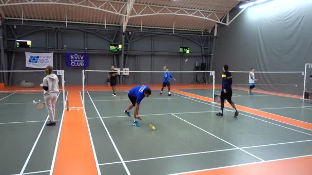Lviv Ukraine November 2019 International Amatory Tournament Badminton Comanchero 2019 — Stockvideo