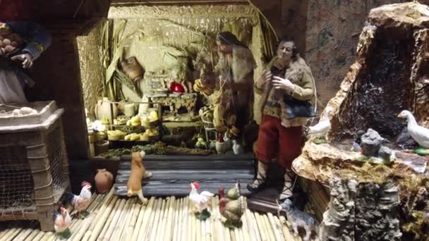 Lviv Ucrania Diciembre 2019 Belén Navidad — Vídeos de Stock