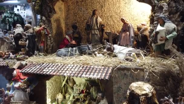 Lviv Ukraine December 2019 Christmas Nativity Scene — Stock Video