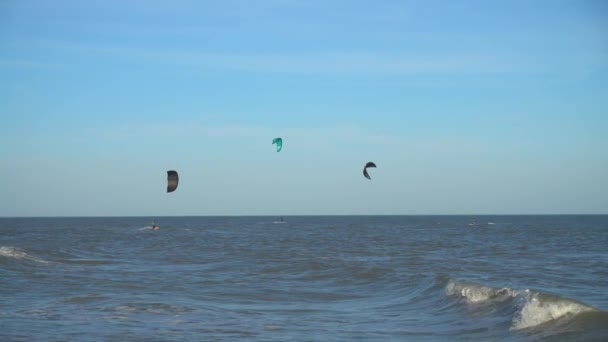 Kite Boarding Slow Motion — Stock Video