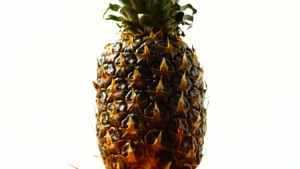 Ananas Spara Nel Movimento Cibo Sano — Video Stock