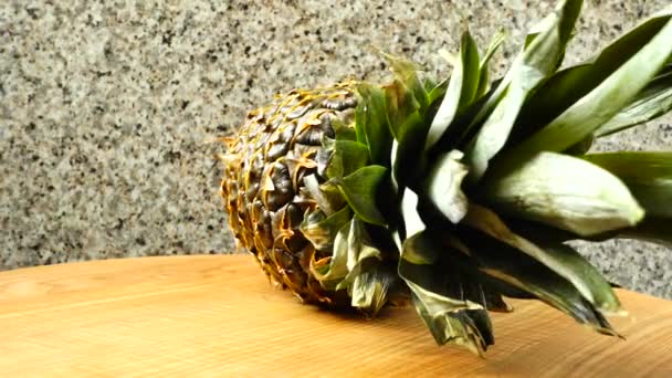 Ananas Tirant Dans Mouvement Aliments Sains — Video