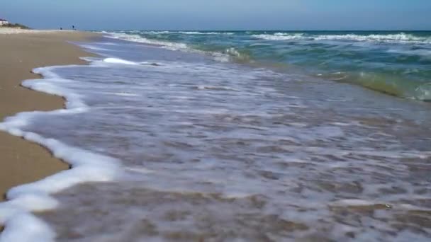 Mare Costa Sparatoria Sulla Spiaggia Sparatoria Nel Movimento — Video Stock