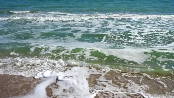 Mar Costa Tiroteio Praia Movimento Lento — Vídeo de Stock
