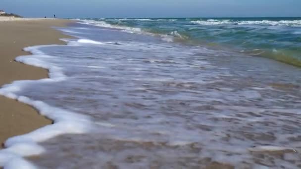 Mare Costa Sparatoria Sulla Spiaggia Sparatoria Nel Movimento — Video Stock