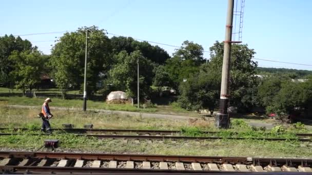 Estación Tren Disparos Movimiento — Vídeo de stock