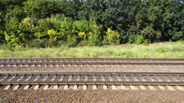 Demiryolu Pisti Harekette Çekim — Stok video