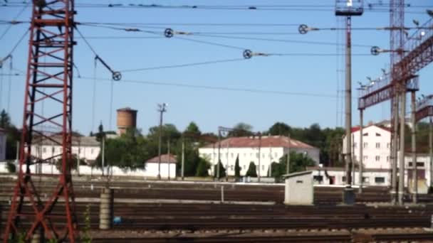 Railway Station Shooting Movement — Stock Video