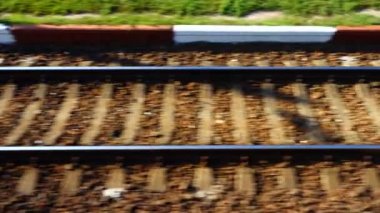 Demiryolu pisti. Harekette çekim..