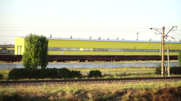 Järnvägsspår Fotografering Rörelsen — Stockvideo