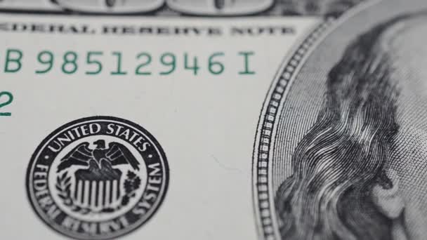 Billete Los Estados Unidos Disparos Dinero — Vídeos de Stock