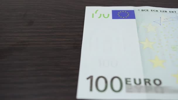 Euro Banknotu Para Vuruşu — Stok video