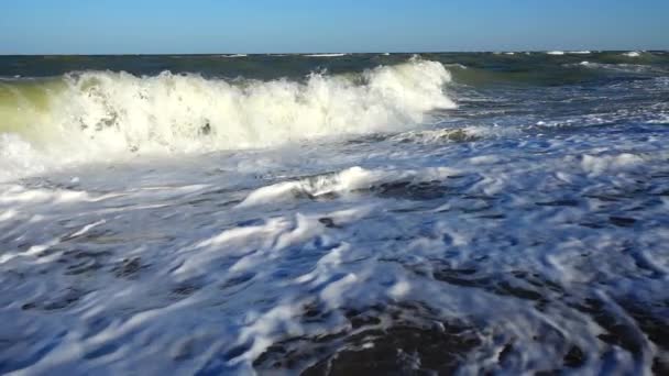 Zeegolf Langzame Beweging Schieten Van Een Zee Golf — Stockvideo
