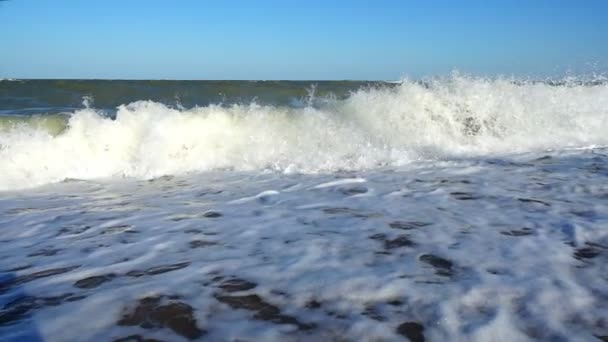 Морская Волна Медленное Движение Съемка Морской Волны — стоковое видео