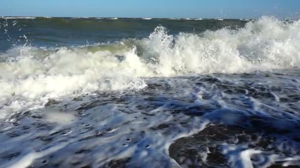 Морская Волна Медленное Движение Съемка Морской Волны — стоковое видео