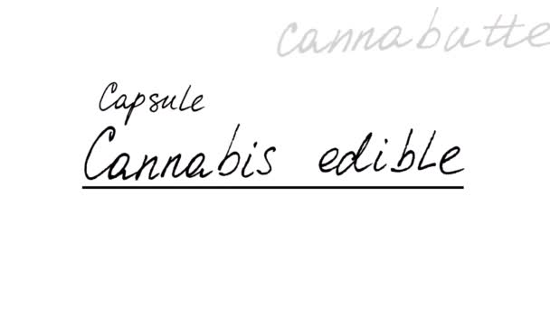 Cannabis Essbar Animation Über Marihuana — Stockvideo
