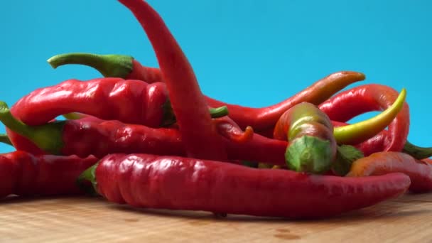 Red Chilli Pepř Střelba Hnutí Střelba Kuchyni — Stock video