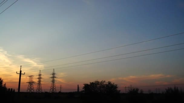 Línea Energía Campo Disparos Movimiento — Vídeo de stock