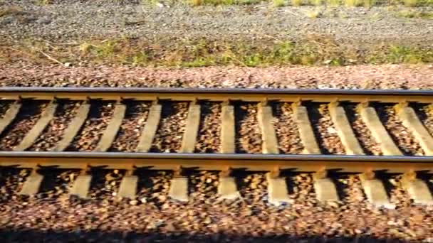Railway Track Shooting Movement — Stock Video