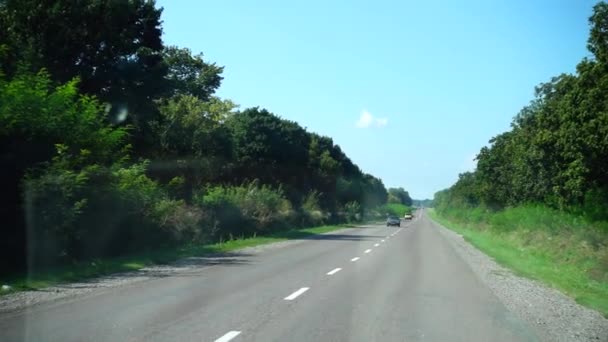 Die Bewegung Auto Auf Der Strecke Schießen Der Bewegung — Stockvideo