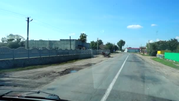 Movimiento Coche Camino Disparos Movimiento — Vídeo de stock