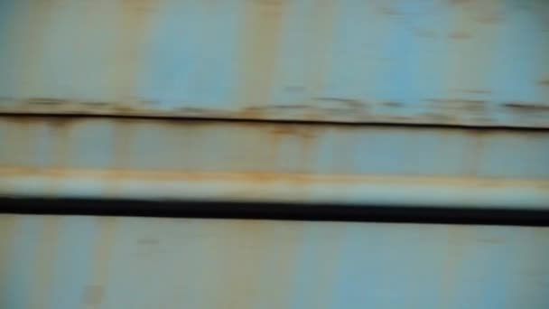 鉄道車両の貨物輸送 動きの中で撃つ — ストック動画