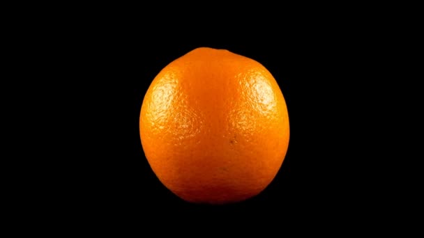 Naranjas Sobre Fondo Negro — Vídeo de stock