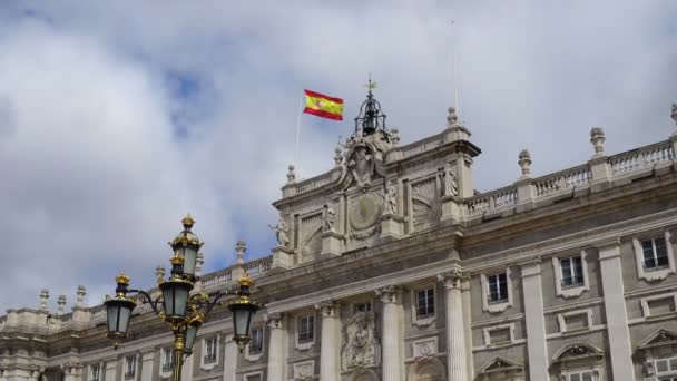 Het Koninklijk Paleis Madrid Het Koninklijk Paleis Het Grootste Van — Stockvideo