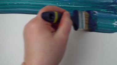 Bir resim gouache çizimi.