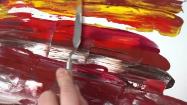 Bir resim gouache çizimi.