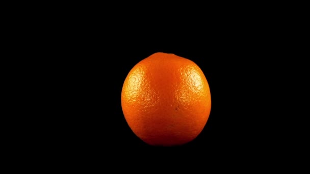 Orangen Auf Schwarzem Hintergrund — Stockvideo