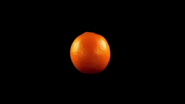 Апельсины Черном Фоне — стоковое видео