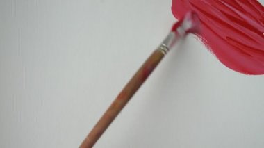 Bir resim gouache çizimi.