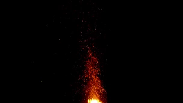 Σπίθα Στον Ουρανό Τεράστια Φωτιά — Αρχείο Βίντεο