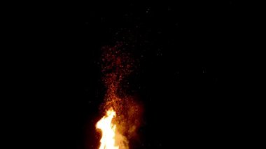 Ateş alevi. Gece ve ateş