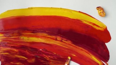 Bir resim gouache çizimi.