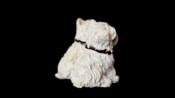 Sparatoria Una Statuetta Terrier — Video Stock