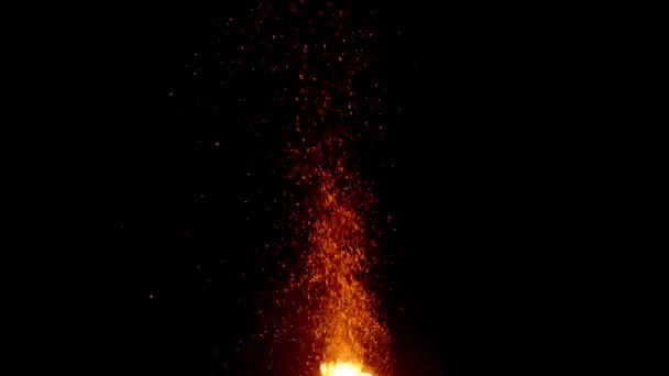 Пламя Огня Ночь Огонь — стоковое видео